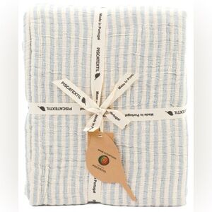 🎁Piscatextil MADE IN PORTUGAL Coverlet - Queen Size - Blue Stripe
